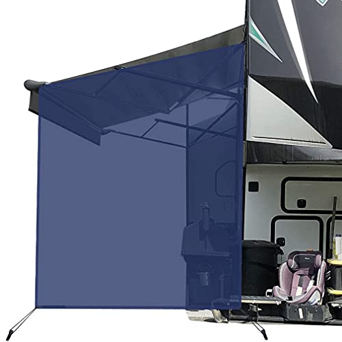 leaveshade RV Awning Side Sun Shade Screen (9'X7' Navy Blue Mesh) Camper Sunshade Complete Kits Motorhome Trailer UV Blocker - 3 Years Lasting