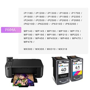 ColoWorld Remanufactured Remanufactured 40 41 Ink Cartridges Replacement for Canon PG-40 CL-41 Combo Pack Fit for Canon PIXMA Pixma MP140 iP2500 MP470 MP150 MP190 MP160 iP2600 iP1800 MP210 Printer