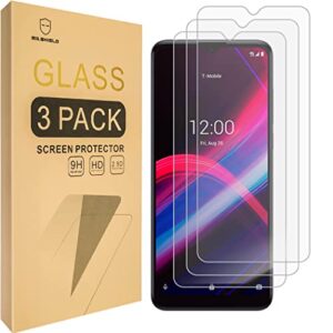 mr.shield [3-pack] designed for t-mobile revvl 4 [tempered glass] [japan glass with 9h hardness] screen protector with lifetime replacement