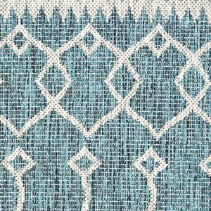 Lr Home Ox Bay Sylvestra Serene Array Indoor/Outdoor Area Rug, Blue/Gray, 3' x 5'