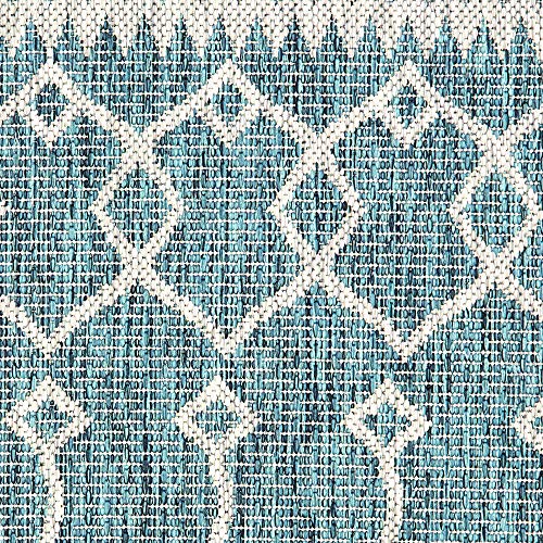 Lr Home Ox Bay Sylvestra Serene Array Indoor/Outdoor Area Rug, Blue/Gray, 3' x 5'