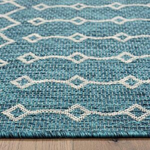 Lr Home Ox Bay Sylvestra Serene Array Indoor/Outdoor Area Rug, Blue/Gray, 3' x 5'