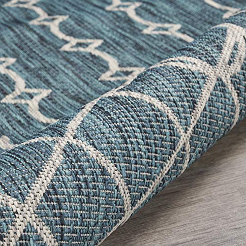 Lr Home Ox Bay Sylvestra Serene Array Indoor/Outdoor Area Rug, Blue/Gray, 3' x 5'