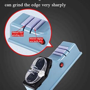 Knife Sharpener Electric Multifunctional Sharpening Kit 4-in-1 for Straight Knives and Scissors with Protective Cover 110V (Electric version)