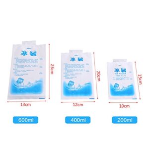10pcs Food Ice Pack Leakproof Gel Pack Refrigerant Freezer Cold Pack Cooling Bags for Lunch Box(200ml)