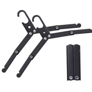 Hikeman Travel Hangers Metal Heavy Duty Folding Hangers for Wet Clothes Portable Space Saving Travel Accessories for Camping Cruise Hotel (3, Black)