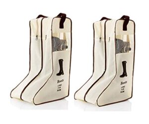 portable 2 pack boots storage,tall boots storage/protector bag, boots cover (beige)