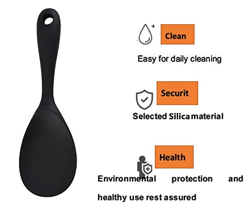 Rice Spoon Silicone Rice Paddle Spoon- Non Stick Rice Paddle Spoon Rice Scoop High Temperature Resistant Works for Rice,mashed Potato