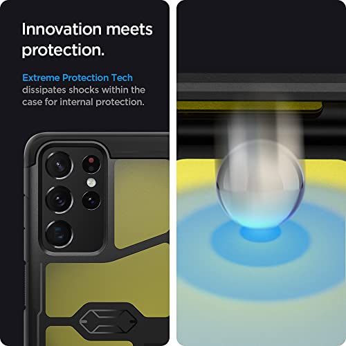 Spigen Tough Armor [Extreme Protection Tech] Designed for Galaxy S21 Ultra Case (2021) - Black