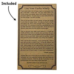 Give a Fuck - FUCK wooden cutouts - Make your own 12oz Jar of Fucks! 170 per pack - (Explanation Card Included)