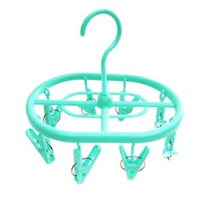 nl lake tian laundry hangers with 8 clips, fordable laundry drying rack three colors (green)