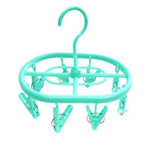 NL Lake Tian Laundry Hangers with 8 Clips, Fordable Laundry Drying Rack Three Colors (Green)