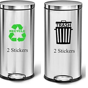 Transparent Recycle bin Trash bin Recycle Can Trash Can Transparent Vinyl Stickers Indoor Outdoor Use