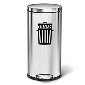 Transparent Recycle bin Trash bin Recycle Can Trash Can Transparent Vinyl Stickers Indoor Outdoor Use