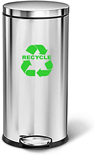 Transparent Recycle bin Trash bin Recycle Can Trash Can Transparent Vinyl Stickers Indoor Outdoor Use