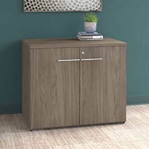 Bush Business Furniture Office 500 Storage Cabinet with Doors-Assembled, 36W, Modern Hickory