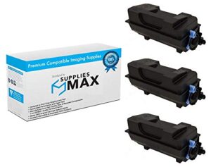 suppliesmax compatible replacement for kyocera mita ecosys m3655idn/m3660idn/m3860idnf/p3055dn/p3060dn/p3155dn/p3260dn toner cartridge (3/pk-25500 page yield) (tk-3192) (1t02t60us0_3pk)