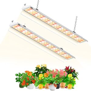 SZHLUX Grow Light 2FT 80W (2×40W) Full Spectrum LED Grow Light, Linkable Sunlight Plant Light for Indoor Plants, Grow Light Strip, Grow Lamp with On/Off Switch - 2 Pack