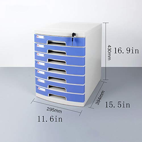 BXYXJ Multi-Functional 7/10/11/14 Tier File Cabinet, A4 Data Cabinet with Lock and Organize Cabinet, Label Index Classified Storage. (Size : 7 Layers)