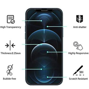 Acediar Tempered-Glass Screen Protector for iPhone 12 Pro Max 【6.7" 3-Pack】 High-Definition Glass Screen Protector for iPhone 12 Pro Max 2020 [Anti-Scratch][Bubble Free] Work Most Case