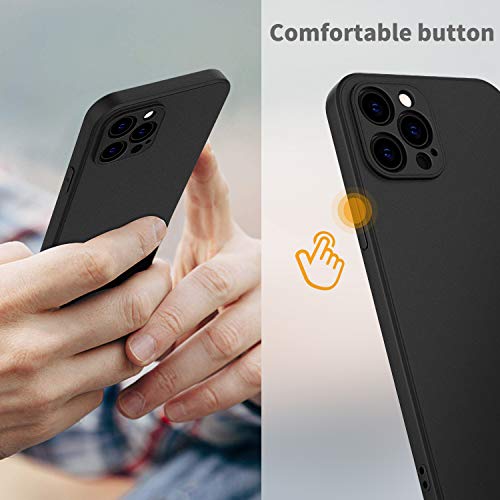 EasyAcc Slim Case for iPhone 12 Pro Max, 6.7 inch 2020 Thin Matte Black TPU I Phone 12 Pro Max Cases Finish Profile Soft Back Protective Cover Compatible with iPhone 12 Pro Max 2020 6.7 inch