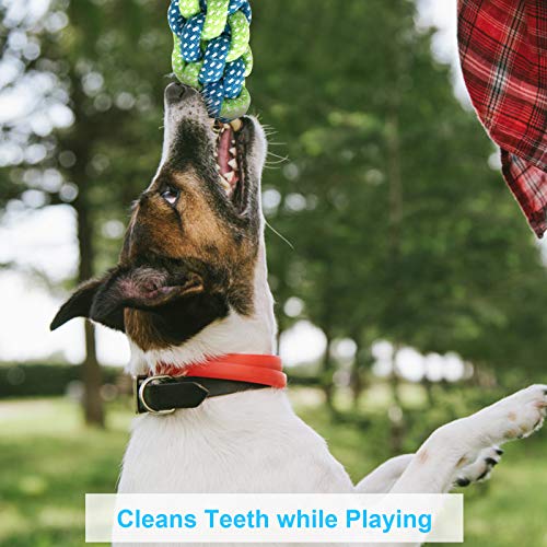 Depets 4PCS Dog Rope Toy, Assorted Pet Rope Chew Toys, Durable Rope Knot Dog Toy, Puppy Teething Playing Toys for Small Dogs Puppies