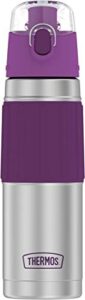 thermos 2465ssp6 18-ounce vacuum-insulated stainless steel hydration bottle (deep purple), 18 ounce