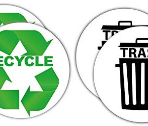 Recycle bin Trash bin Recycle can Trash can Stickers Kitchen Trash and Recycling bin Stickers Home or Office use Vinyl Stickers Organize & Sort Garbage Waste and Recycle Indoor Outdoor Use