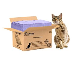 petsworld fresh scented cat pads refills for tidy cats breeze litter system 50 pads for cat litter box, 16.9x11.4 inch