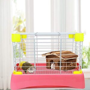 Hamiledyi Hamster Hideout Wooden House,Natural Wood Rat Hut Hamster Bridge for Dwarf Hamster Mouse Playing Hiding