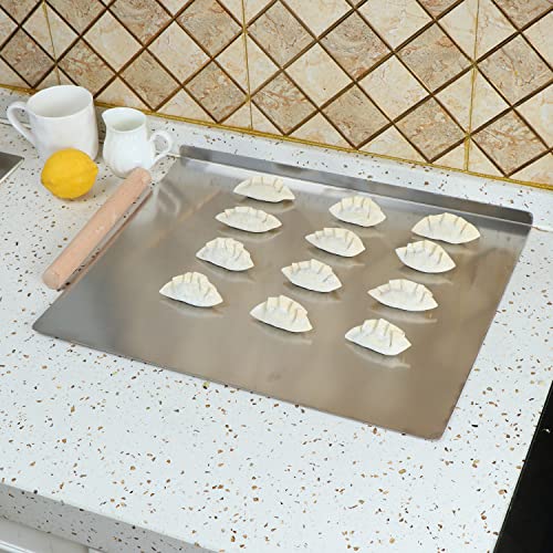 Cutting Boards, zrrcyy, Extra Large Stainless Steel Chopping Board, Baking Board, Heavy Cutting Board For Kitchen，Pastry Board For Meat，Vegetables， Bread, Cutting Mats ( Size : 50X40cm )