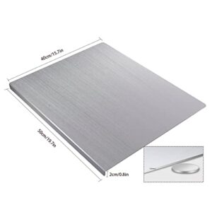 Cutting Boards, zrrcyy, Extra Large Stainless Steel Chopping Board, Baking Board, Heavy Cutting Board For Kitchen，Pastry Board For Meat，Vegetables， Bread, Cutting Mats ( Size : 50X40cm )