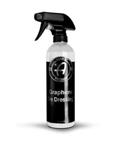 adam's graphene tire dressing - deep black finish w/graphene non greasy car detailing | use w/tire applicator after tire cleaner & wheel cleaner | ceramic coating like tire protection (16oz)