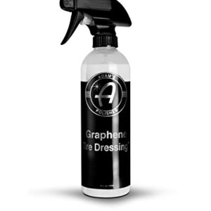 Adam's Graphene Tire Dressing - Deep Black Finish W/Graphene Non Greasy Car Detailing | Use W/Tire Applicator After Tire Cleaner & Wheel Cleaner | Ceramic Coating Like Tire Protection (16oz)