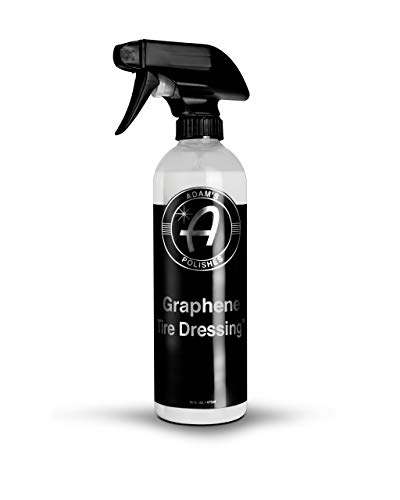 Adam's Graphene Tire Dressing - Deep Black Finish W/Graphene Non Greasy Car Detailing | Use W/Tire Applicator After Tire Cleaner & Wheel Cleaner | Ceramic Coating Like Tire Protection (16oz)