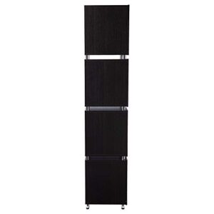 SEI Furniture Portgren 4-Tier Bookshelf, Dark Espresso/Chrome