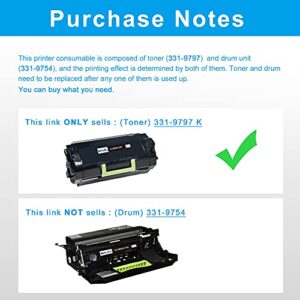 LCL Compatible Toner Cartridge Replacement for Dell B5460 B5465 B5460dn B5465dnf T6J1J 331-9797 GDFKW (1-Pack Black)