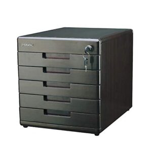 bxyxj durable desktop drawer organizer - 5/3 tier with lock wooden file cabinet/desktop storage cabinet/data cabinet. (size : 5 drawers)