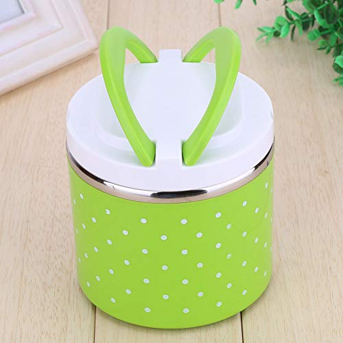 Stainless Steel Insulation Thermo Thermal Lunch Box, Portable Thermal Lunch Box Container Bento Box with Portable Double Handle, Suitable for School, Picnic, Camping, Office, Kitchen Use