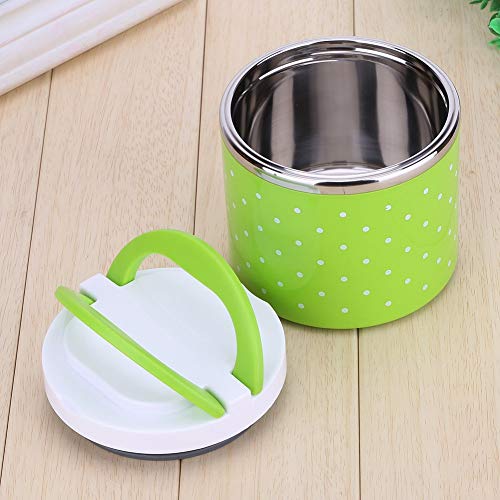 Stainless Steel Insulation Thermo Thermal Lunch Box, Portable Thermal Lunch Box Container Bento Box with Portable Double Handle, Suitable for School, Picnic, Camping, Office, Kitchen Use