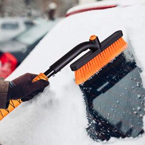 Lsyomne Car Snow Brush Removal with Ice Scraper for Car Windshield Detachable Snow Scraper with Foam Grip for Car Auto Truck SUV Windshield Windows