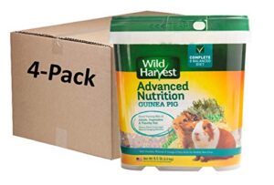 wild harvest advanced nutrition guinea pig 4.5 pounds, complete and balanced diet, pack of 4