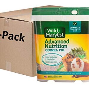 Wild Harvest Advanced Nutrition Guinea Pig 4.5 Pounds, Complete and Balanced Diet, Pack of 4