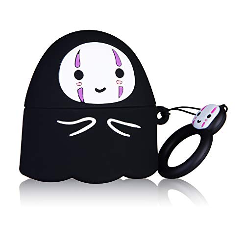 Jowhep Case for AirPod Pro 2019/Pro 2 Gen 2022 Cartoon Cute Silicone Cover with Keychain Fashion Funny Soft Protective Skin for Air Pods Pro Girls Boys Kids Kawaii Shell Cases for AirPods Pro Faceless