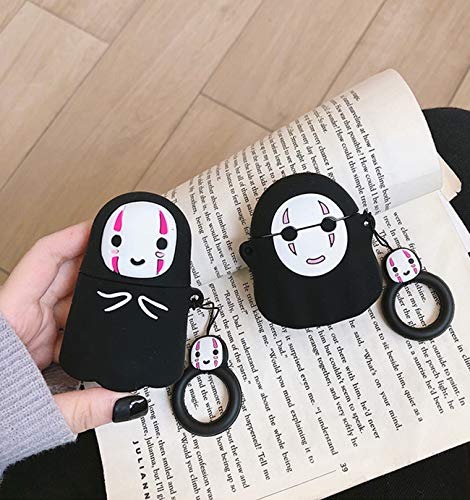 Jowhep Case for AirPod Pro 2019/Pro 2 Gen 2022 Cartoon Cute Silicone Cover with Keychain Fashion Funny Soft Protective Skin for Air Pods Pro Girls Boys Kids Kawaii Shell Cases for AirPods Pro Faceless