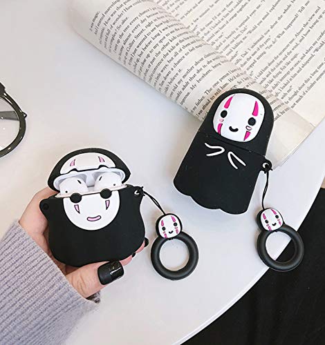 Jowhep Case for AirPod Pro 2019/Pro 2 Gen 2022 Cartoon Cute Silicone Cover with Keychain Fashion Funny Soft Protective Skin for Air Pods Pro Girls Boys Kids Kawaii Shell Cases for AirPods Pro Faceless