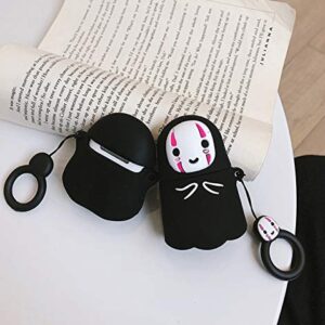 Jowhep Case for AirPod Pro 2019/Pro 2 Gen 2022 Cartoon Cute Silicone Cover with Keychain Fashion Funny Soft Protective Skin for Air Pods Pro Girls Boys Kids Kawaii Shell Cases for AirPods Pro Faceless