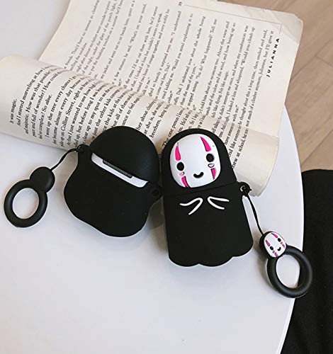 Jowhep Case for AirPod Pro 2019/Pro 2 Gen 2022 Cartoon Cute Silicone Cover with Keychain Fashion Funny Soft Protective Skin for Air Pods Pro Girls Boys Kids Kawaii Shell Cases for AirPods Pro Faceless