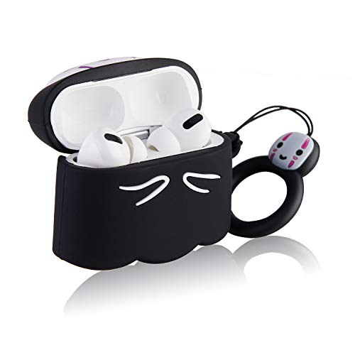 Jowhep Case for AirPod Pro 2019/Pro 2 Gen 2022 Cartoon Cute Silicone Cover with Keychain Fashion Funny Soft Protective Skin for Air Pods Pro Girls Boys Kids Kawaii Shell Cases for AirPods Pro Faceless