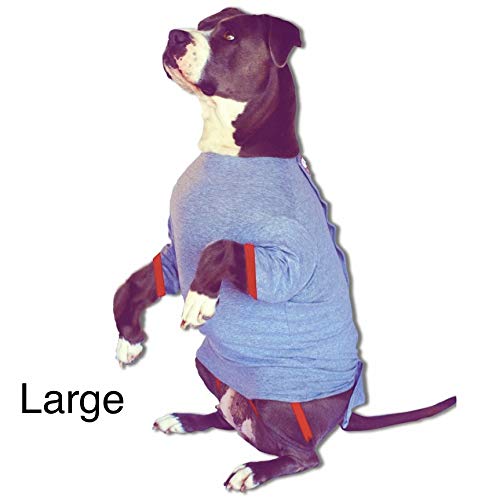 Short Sleeve Shirt for Dogs New! from POP FOR PETS (Large Red) - Better Than The Cone! POPforPETS Cotton Shirt for Larger Dogs. The Most Comfortable Alternative for Recovery!